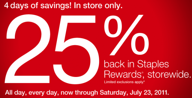 Screen shot 2011 07 20 at 10.40.41 AM 620x316 *HOT* Staples 25% Back In Rewards And $100 Off Tablet coupon