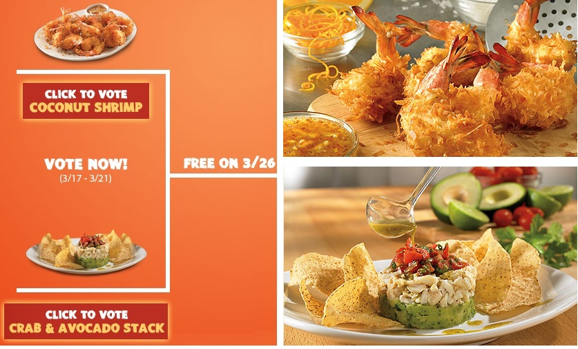 Outback Steakhouse FREE Appetizer on 3/26 (Just Vote for Your Favorite