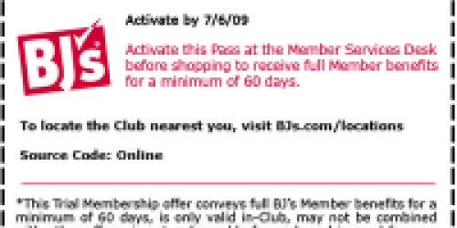 FREE 60 Day Shopping Pass to BJ's!