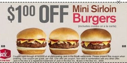 Jack in the Box: Save $1 on Mini Sirloin Burgers!