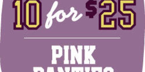 Victoria's Secret: 10 Pink Panties for $25!