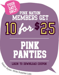 pink underwear coupon