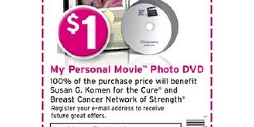 Walgreens: $1 My Personal Movie Photo DVD!