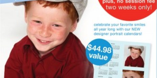 Sears Portrait Studio: FREE Photo Calendar ($44.98 Value) + NO Session Fee!