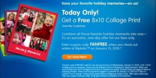 Walgreens: FREE Photo Collage ($3.99 Value)!