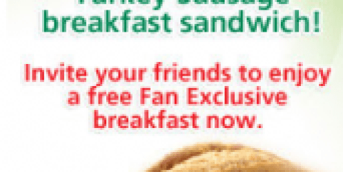 QuickCheck: FREE Egg White Breakfast Sandwich!