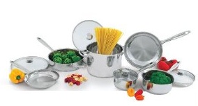 Wolfgang Puck 18-Piece Stainless Steel Cookware Set - Sam's Club