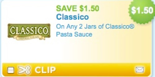 New $1.50/2 Classico Pasta Sauce Coupon!