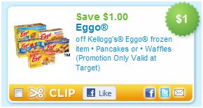 Eggo Waffles $0.75 at Target w/ New Coupon!