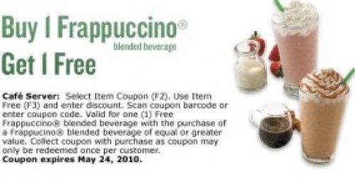 Barnes & Noble: BOGO Frappuccino Coupon!