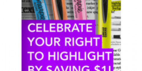 New $1/2 Sharpie Highlighter Coupon!