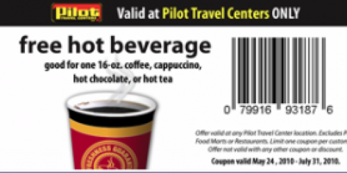 Pilot Travel Center and Holiday Station Stores: FREE Beverage!