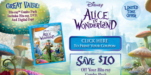 $10/1 Alice in Wonderland Blu-ray Coupon!