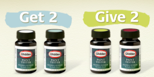 Glidden: 2 FREE Paint Testers for You & a Friend!