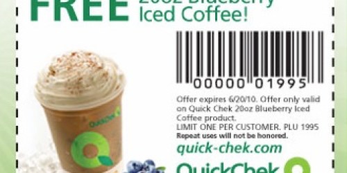QuickChek: FREE Blueberry Iced Coffee!