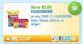 $2/1 Huggies Wipes Coupon Available Again!