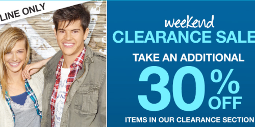Aeropostale: Save 30% off Clearance Prices!