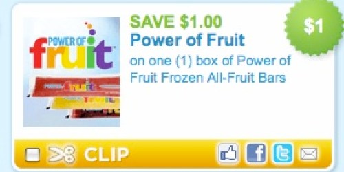 $1/1 Power of Fruit Frozen All-Fruit Bars Coupon = $0.95 at Publix!