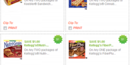 New Kellogg's & Keebler Snack Coupons!