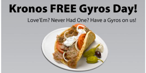 FREE Kronos Gyros Day for IL and IN (8/28 Only)