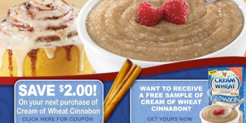 FREE Cream of Wheat Sample AND Coupon