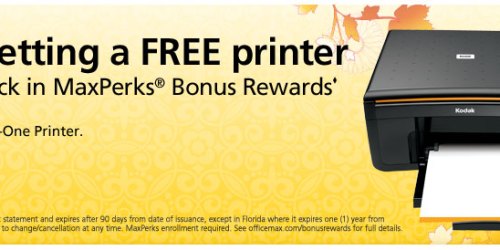 OfficeMax: *HOT!* Two FREE $129 Printers after 100% MaxPerks Rewards!