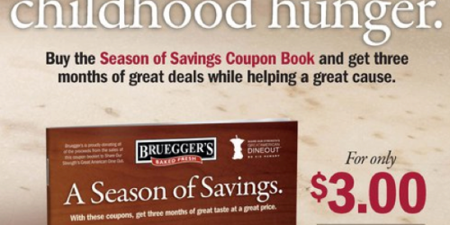 Bruegger's: Coupon Booklet for $3 ($20 value!)
