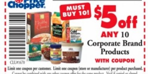 Price Chopper: $5/10 Corporate Brand Products