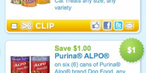 Various New Purina Pet Food Coupons…