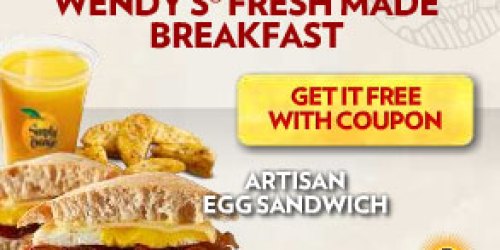 Wendy's: FREE Artisan Egg Sandwich with ANY Purchase!