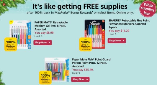 OfficeMax: FREE Pens after MaxPerks Rewards