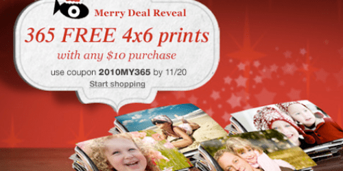 Snapfish: Spend $10 = 365 FREE 4×6 Prints!!