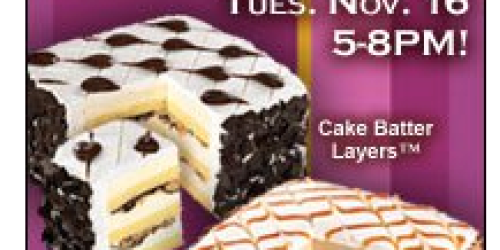 Coldstone Creamery: FREE Cake Sample (11/16)