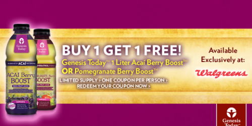 Genesis Today: Buy 1 Get 1 FREE Juice Coupon