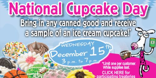 Maggie Moo's: FREE Cupcake Sample with Canned Good Donation