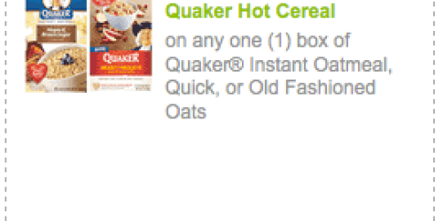 *HOT* $1/1 Quaker Coupon is Back = FREE Oatmeal at Dollar General!