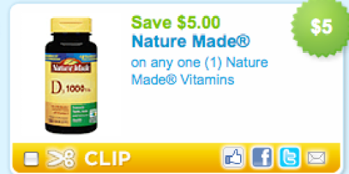 *HOT* $5/1 Nature Made Vitamins Coupon