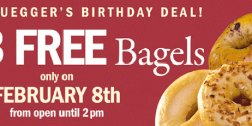 Bruegger's: 3 FREE Bagels (Tomorrow, 2/8!)