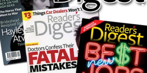 Reader’s Digest Magazine Subscription $3.99