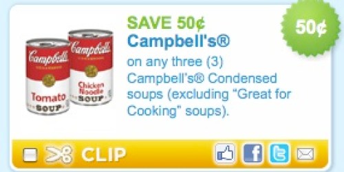 Rare $0.50/3 Campbell's Soup Coupon = $0.33 per Can at Walgreens (Starting 2/13)