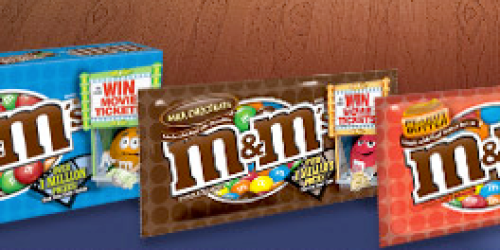 Reminder: M&M's Candy = FREE Movie Tickets?!
