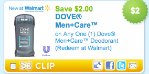 *HOT!* $2/1 Dove Men+Care Deodorant Coupon