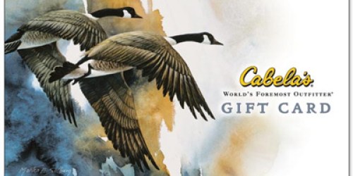 Giveaway: 5 Readers Each Win $50 Cabela's Gift Cards from Ebates (+ 6% Cash Back at Cabelas.com!)