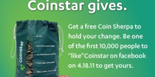 FREE Coinstar Coin Sherpa – 1st 10,000 (Facebook)