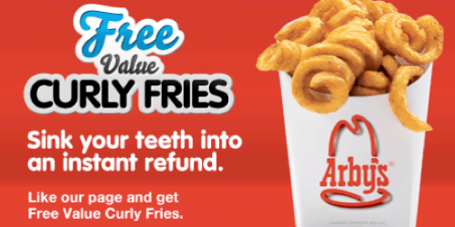 Arby's: FREE Value Curly Fries 4/15 (Facebook)!