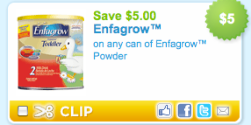 New $5/1 ANY Can of Enfagrow Powder Coupon