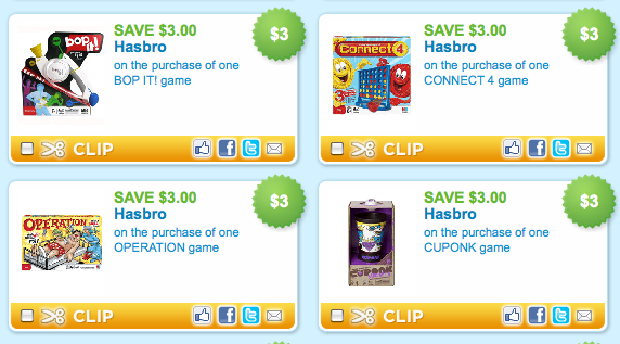 Coupons.com: *HOT!* Hasbro Game Coupons + More