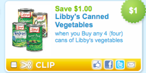 Rare $1/4 Cans of Libby's Vegetables Coupon