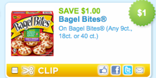 Coupons.com: New $1/1 Bagel Bites Coupon (Can be used on the 9 ct Box!)