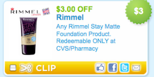New $3/1 Rimmel Foundation Coupon + CVS Deal